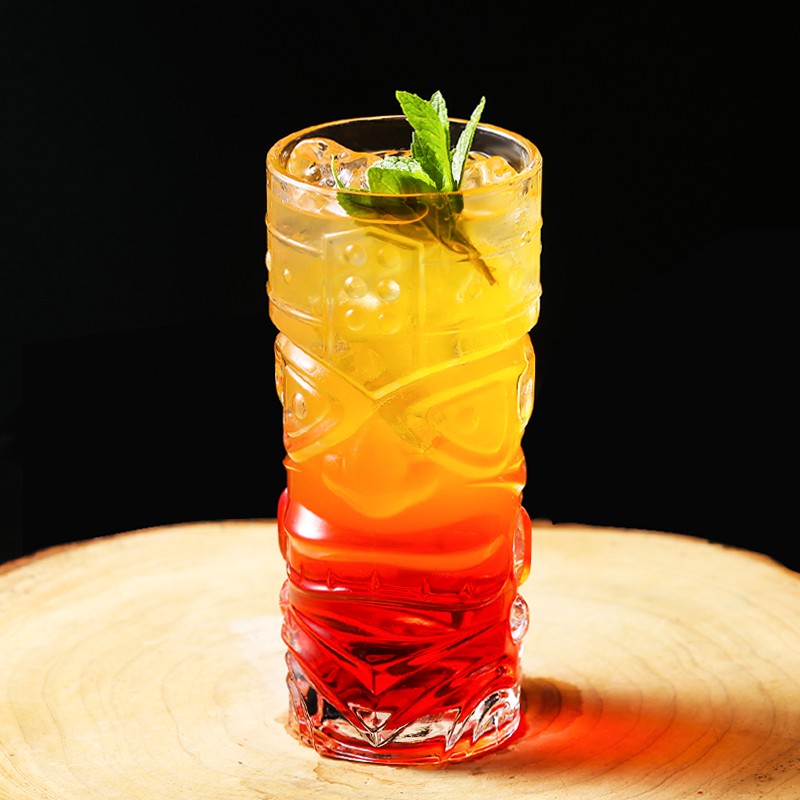 Ly Thủy Tinh Dày Uống Cocktail Tiki Tiện Dụng