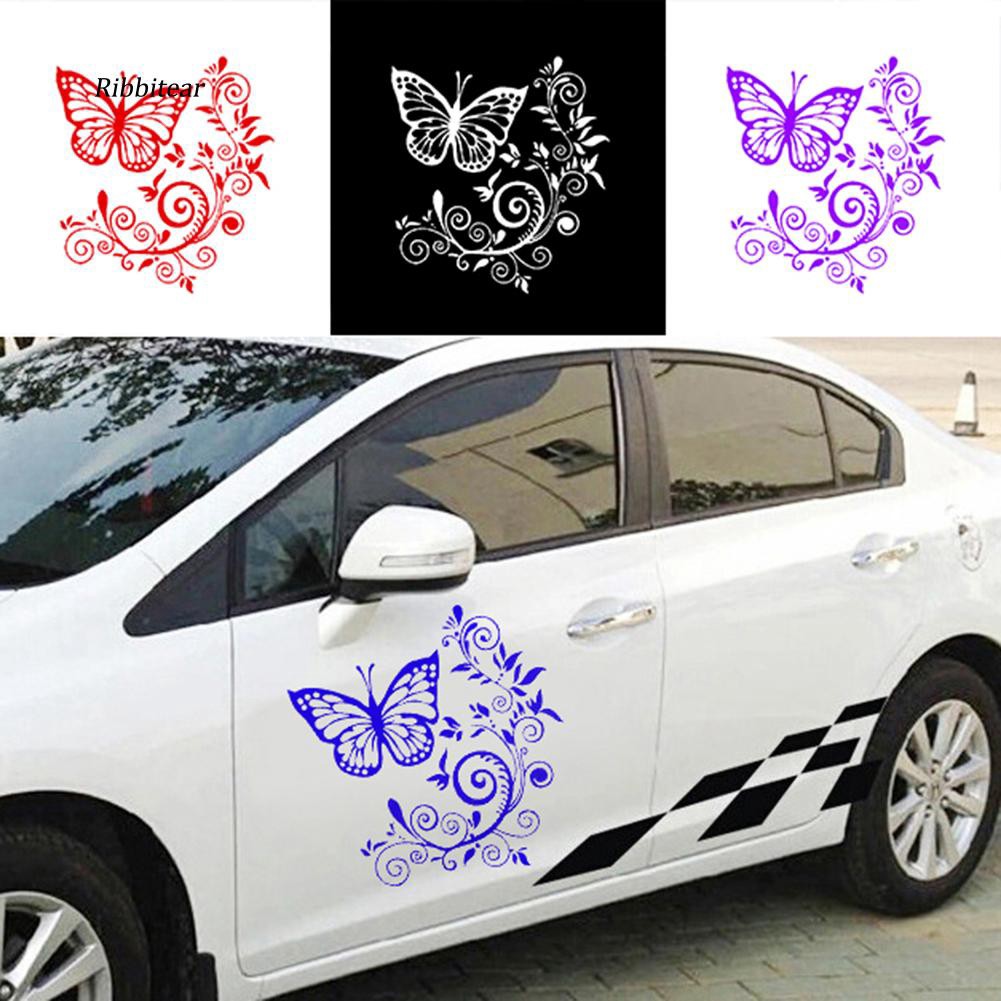 Decal rbtr _ Butterfly họa tiết hoa bướm dán trang trí xe ô tô / xe tải