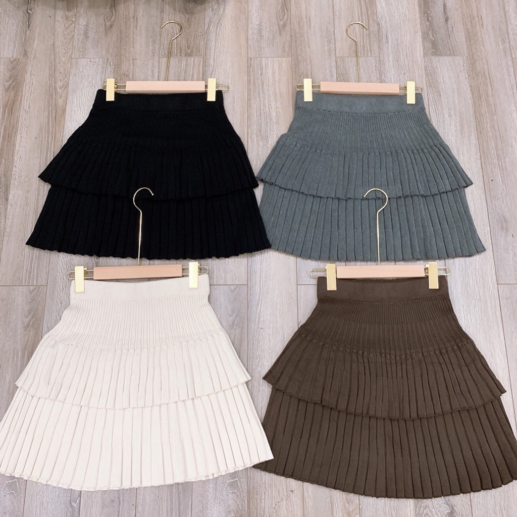 Chân váy len 2 tầng QC siêu đẹp | BigBuy360 - bigbuy360.vn