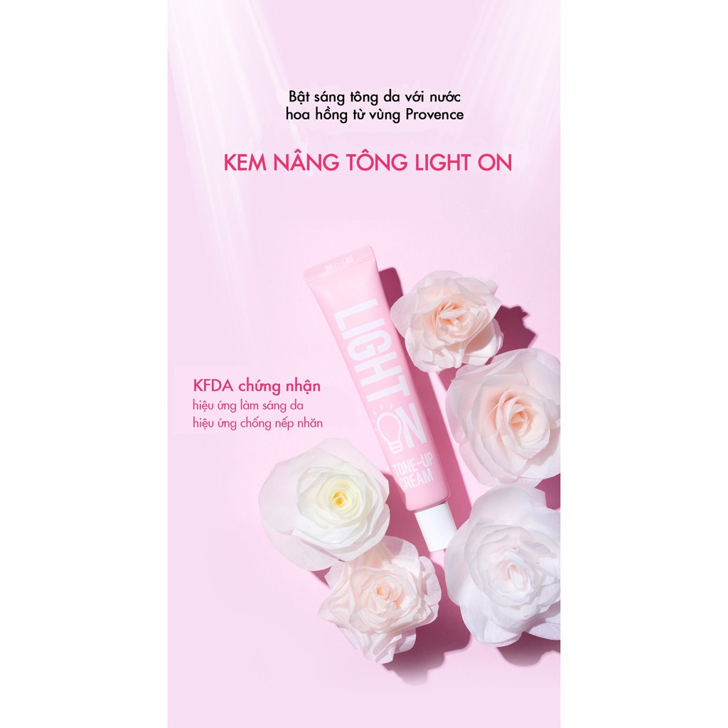 Kem Nâng Tông Da Bom Light On Tone-Up Cream