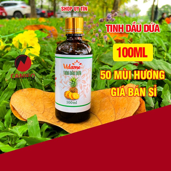 Tinh dầu dứa thơm nguyên chất 100ml Canifo có kiểm định chất lượng - Tinh dầu thiên nhiên, xông phòng, khử mùi, làm thơm