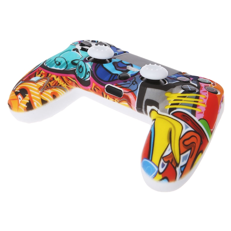 Vỏ silicon bọc tay cầm chơi game PS4 nhiều màu sắc + 2 nút bấm