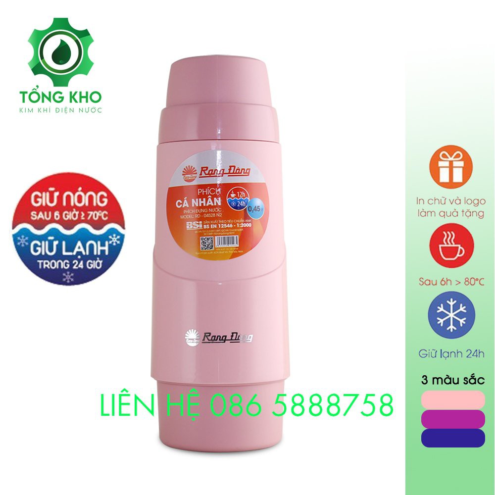 Phích đựng nước giữ nóng/lạnh 0.45 lít Rạng Đông - Tổng kho kim khí điện nước RD 04528N2