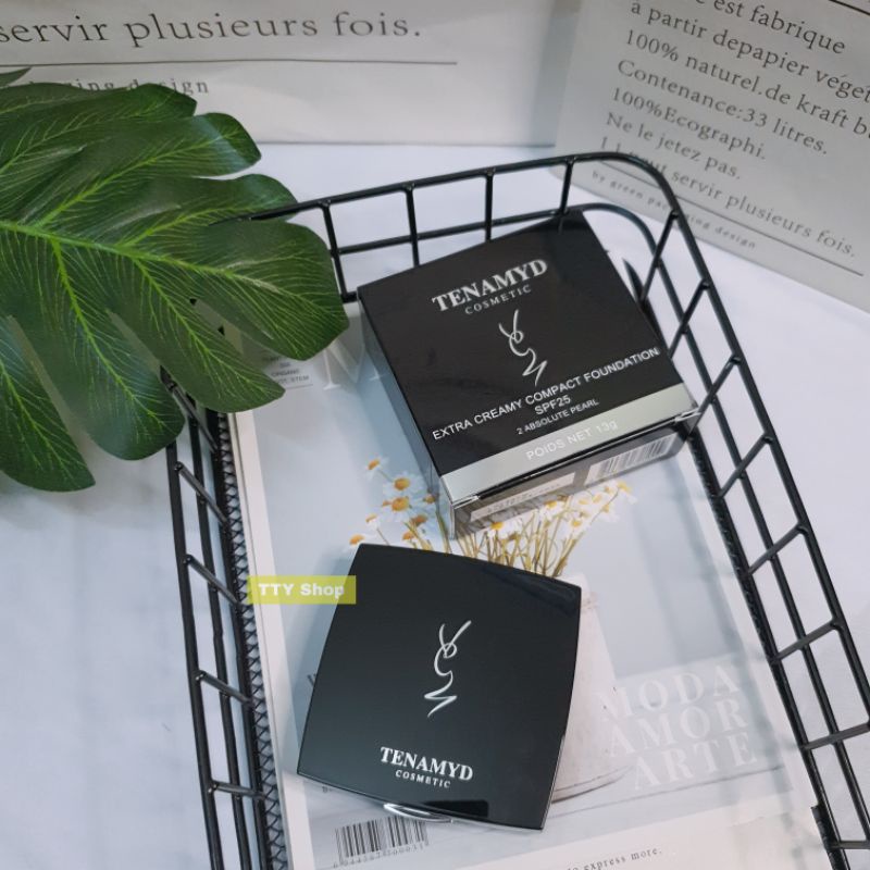 Kem phấn trang điểm Tenamyd Extra Creamy Compact Foundation SPF25 13g giúp da tươi sáng, mịn màng