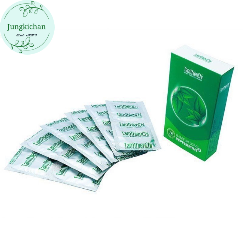 Bao cao su Tâm Thiện Chí Three In Love Peppermint 12 chiếc