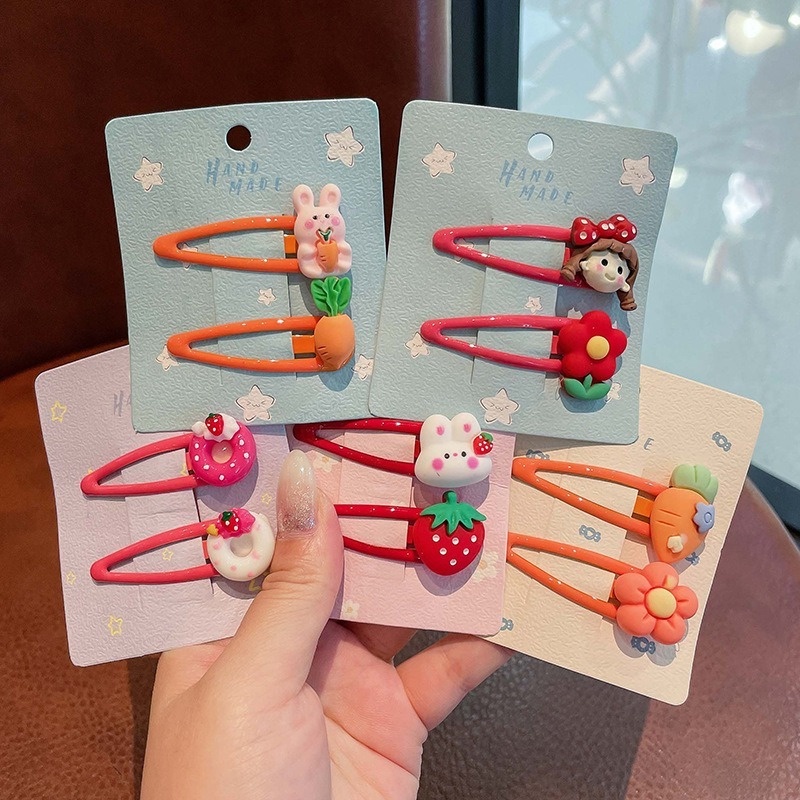 Set 10 Kẹp Tóc Hoạt Hình Dễ Thương Cho Bé Gái