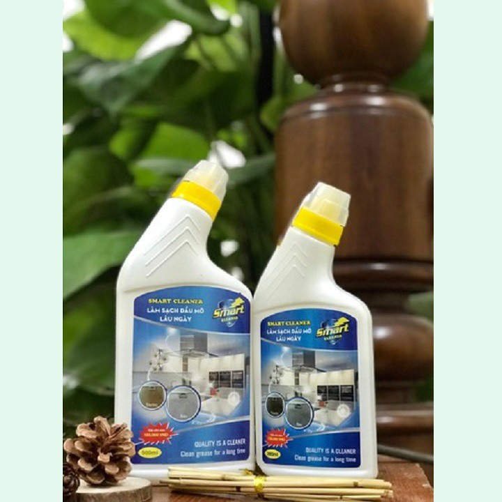 Tẩy rửa canxi trên kính, Dầu  mỡ lâu ngày - Nước tẩy rửa Smart 500ml xử lý cực tốt