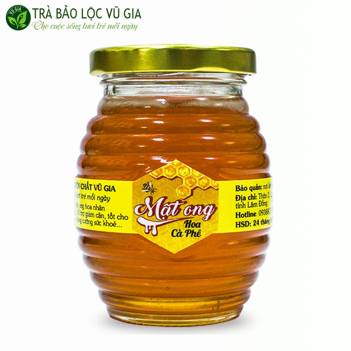 Mật Ong Hoa Cà Phê Nguyên Chất Vũ Gia 100ml -  Tăng sức đề kháng, làm mờ sẹo thâm nám tàn nhang