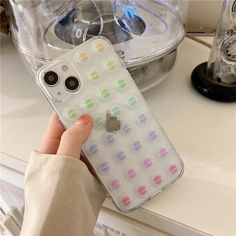 Ốp Điện Thoại Trong Suốt Hình Bong Bóng Màu Cầu Vồng Cho iphone13Promax 6/6splus/7/7plus/8/8plus/x/xr/xs/11/12/13/pro/max/plus/promax