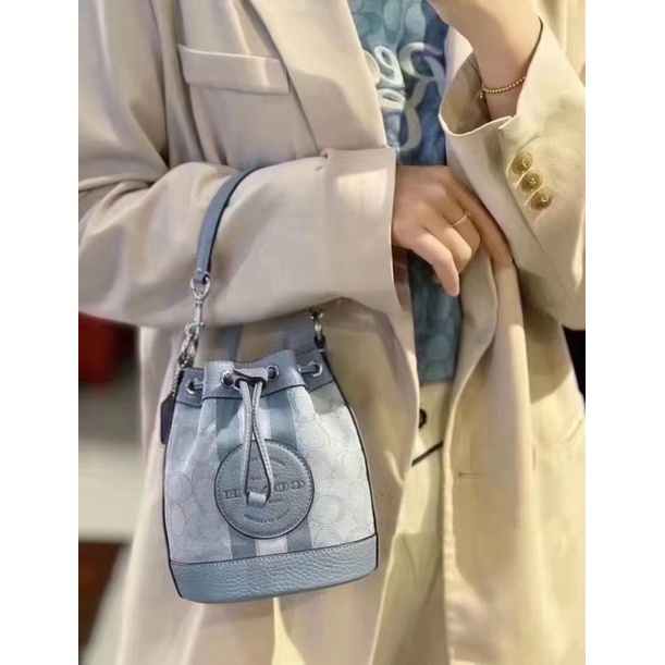 Túi Coach bucket rút miệng mini - nhiều màu sale xả