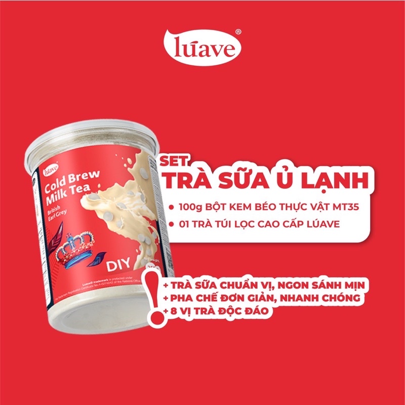 Trà Sữa Cold Brew Milk Pha được 1-1,2L - Không cần nấu/Không cần thêm sữa đặc - 255GR Luave —-
