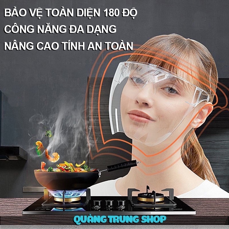 [Cao Cấp] Kính Chống Giọt Bắn Phòng Dịch FACE SHIELD Trong Suốt - Kính Bảo Hộ ngăn bụi mịn