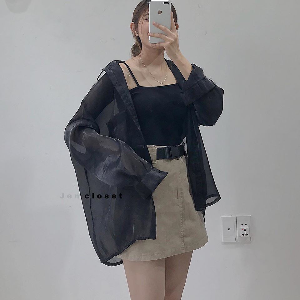 Chân váy túi hộp BAN kèm belt - 3187