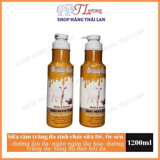 Sữa tắm dê 🔥freeship🔥 sữa tắm trắng da beauty care thái lan 1200ml chai tròn