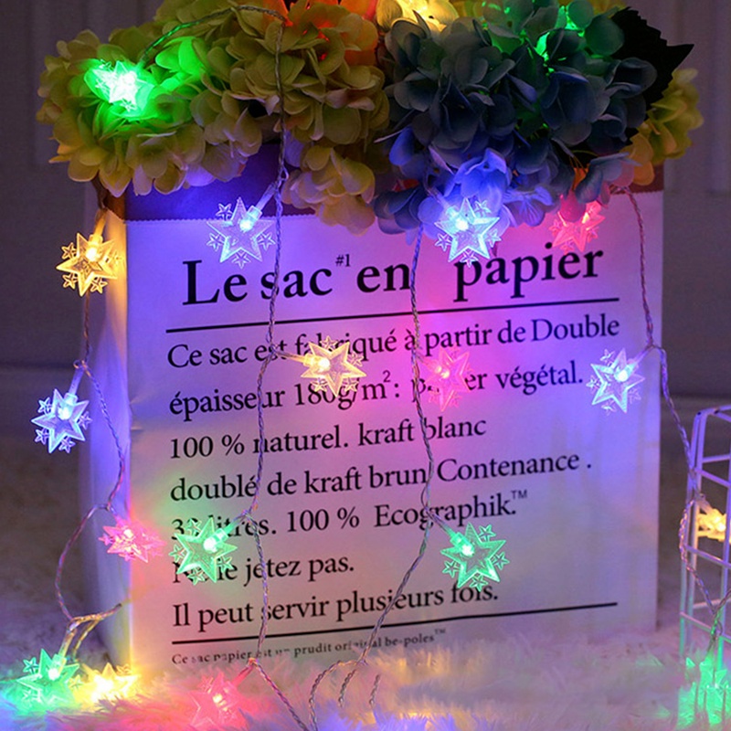 Dây đèn LED trang trí hình mặt trăng và ngôi sao 1.5/3m