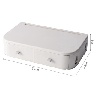 Adjustable Height Computer Monitor Riser Computer Stand -White