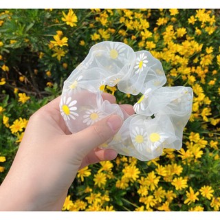 Sét 5 Scrunchie hoa cúc - Phụ kiện tóc