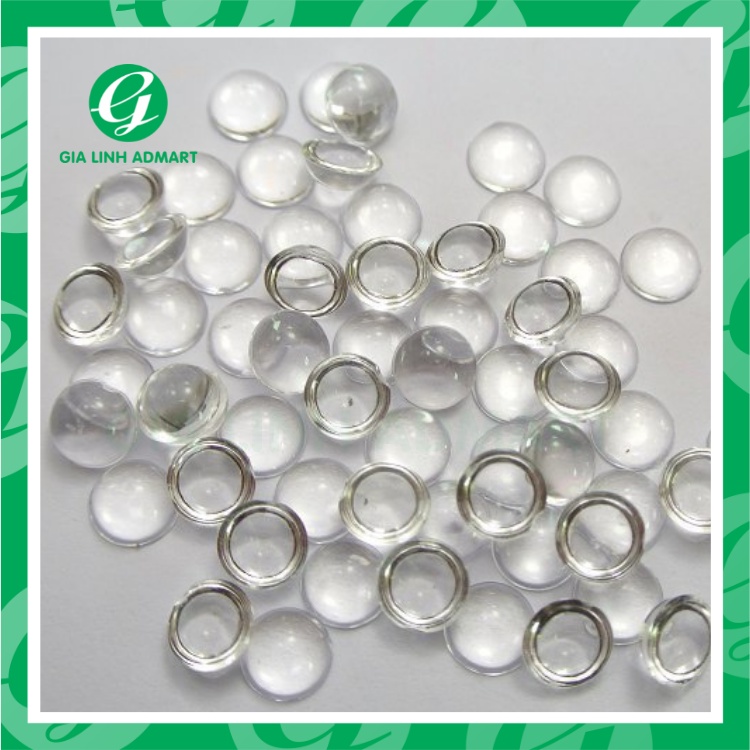 Nút mica trong bán cầu 8mm, nút mica tròn