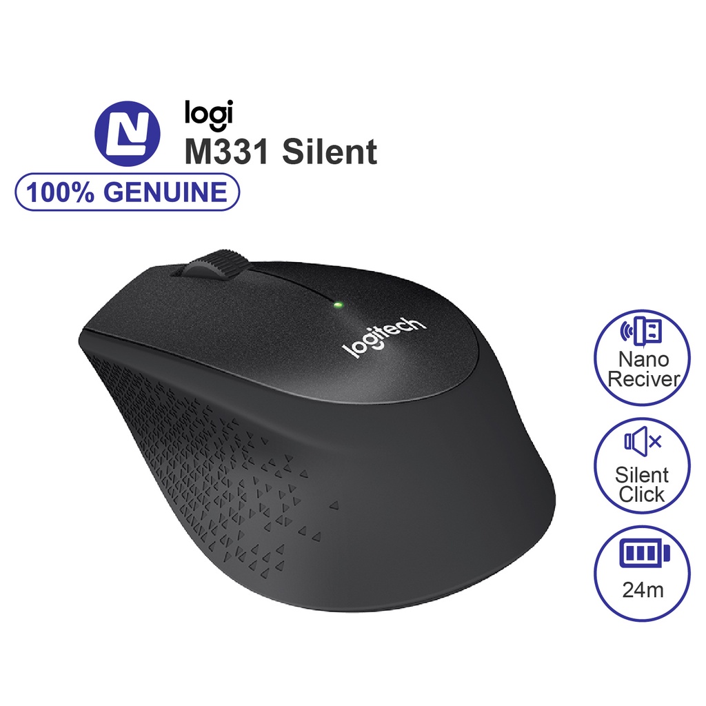 [Mã 154ELSALE2 giảm 7% đơn 300K] Logitẹch M331 Wireless Mouse SILENT PLUS