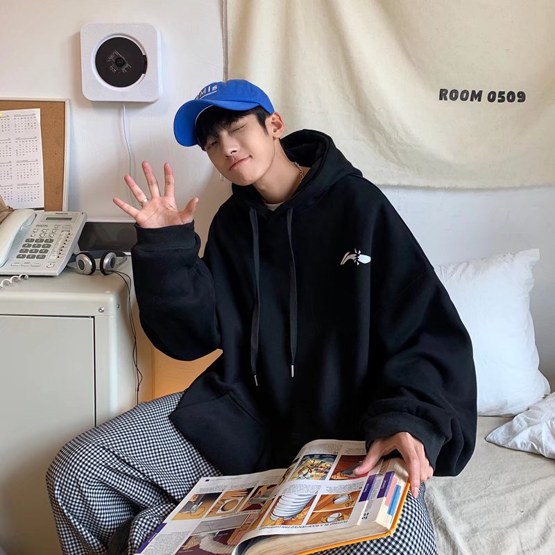 Áo Hoodie Dáng Rộng Phong Cách Âu Mỹ Thời Trang Cá Tính Cho Nam