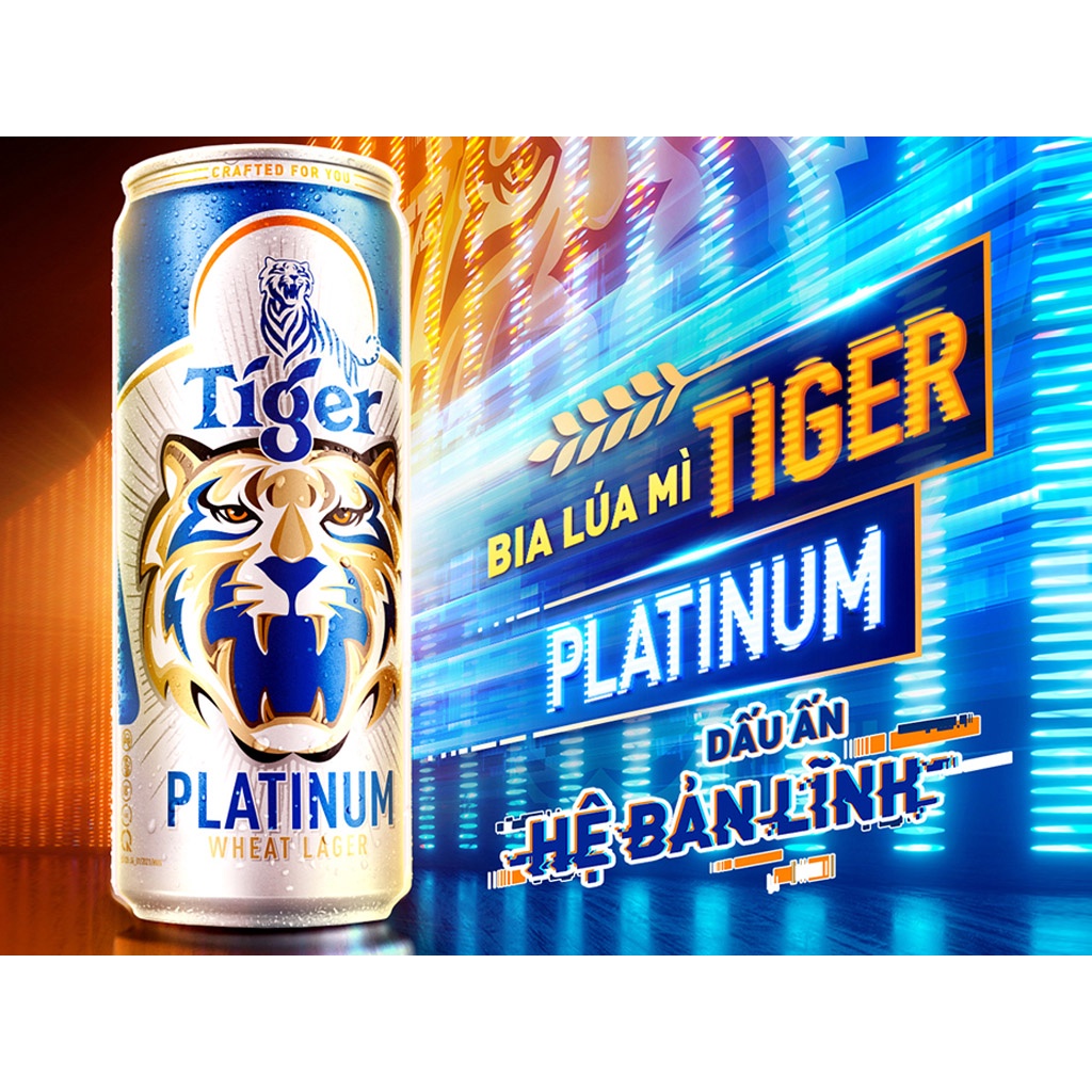 Lốc 6 Lon Bia Tiger Platinum Wheat Lager/Bia Lúc Mì 330ML [6 Lon X 330ML]