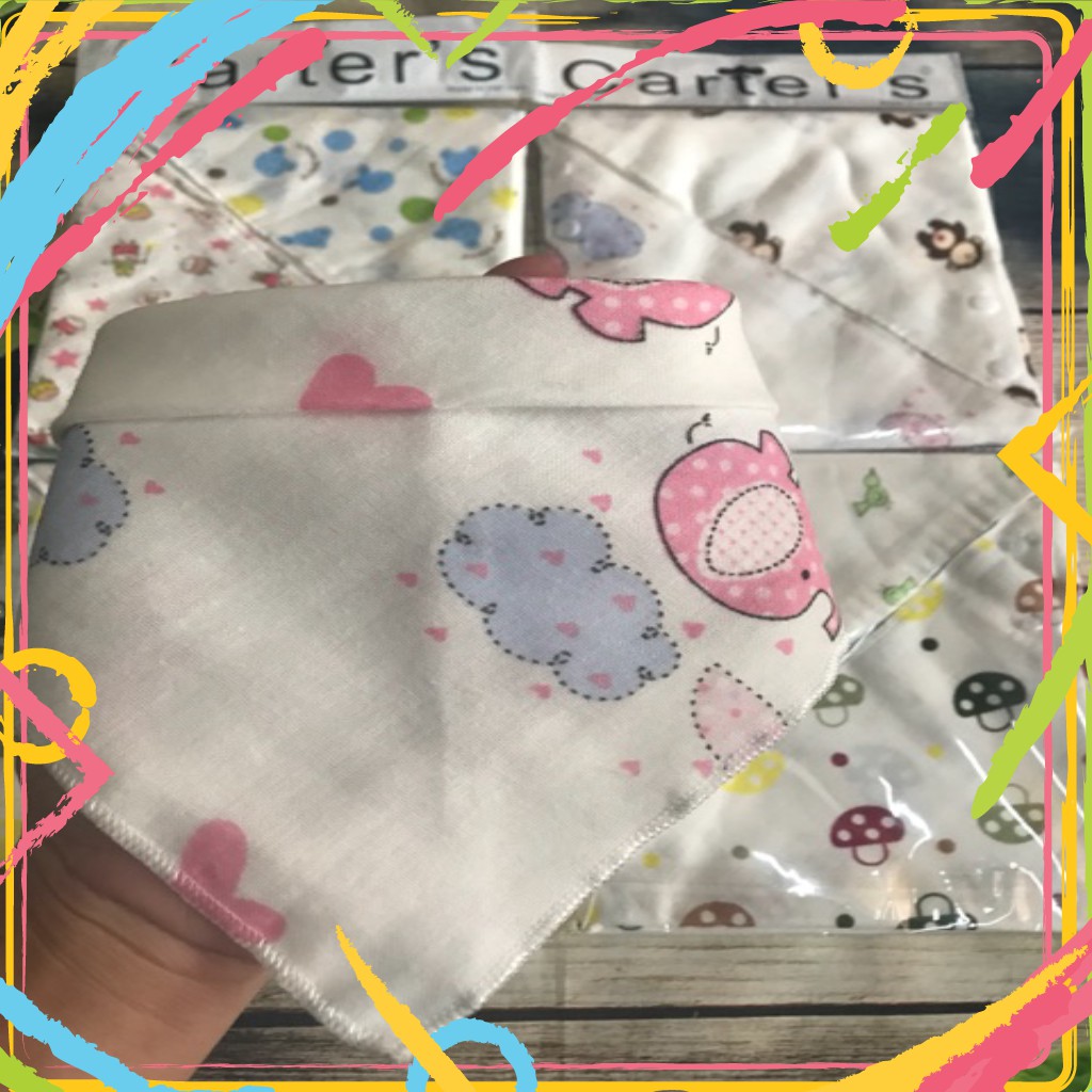 tuan000018 Sét 10 yếm xô quàng cổ Hàng Carter’s Việt Nam ( 1 túi 10 chiếc) tuan000018