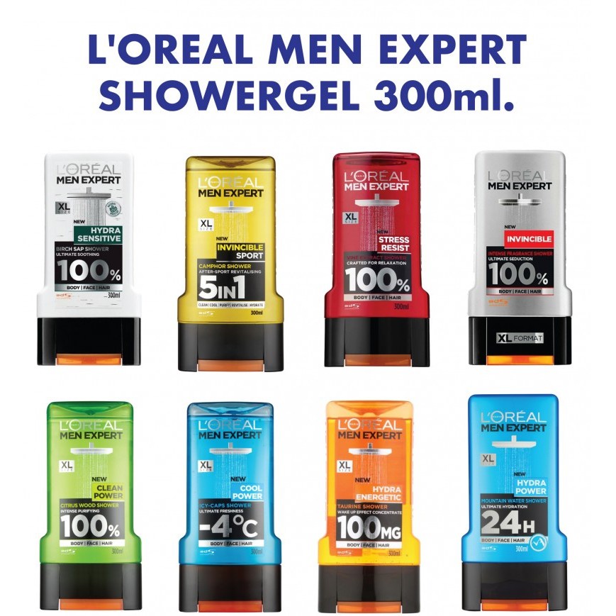 { Hàng Pháp } Sữa tắm gội toàn thân L’oreal Men Expert 5 in 1 chai 300ml của Pháp