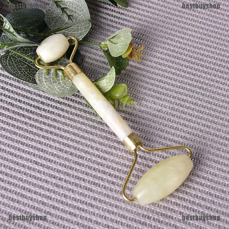 Que lăn massage mặt/cổ/chân 2 đầu bằng đá ngọc bích tự nhiên dành cho nữ