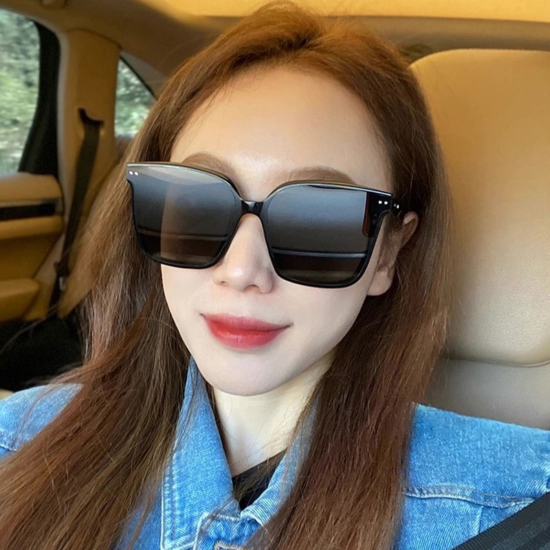 (KIQI-FASHION) COD Kính Chống Nắng Uv400 Gọng Vuông Lớn Kiểu Cổ Điển Thời Trang Cho Nam Và Nữ