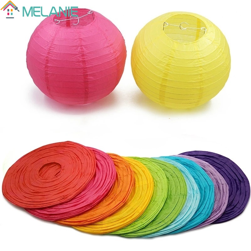 Lồng Đèn Giấy Hình Tròn 6 inch Có Thể Gập Lại Trang Trí Nhà Cửa DIY
