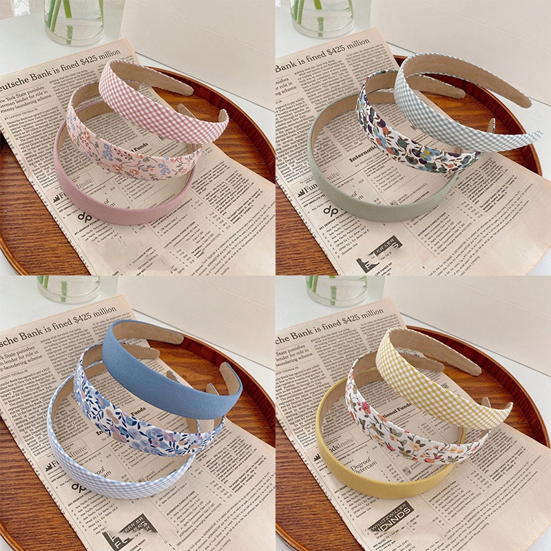 Băng đô cài tóc họa tiết hoa/ kẻ sọc cổ điển dễ thương thời trang dành cho bé gái