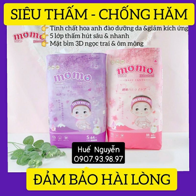 Tã/Bỉm Quần Momotaro chính hãng Nhật Bản siêu mềm, mỏng, thấm hút tốt (Đủ size S56/M46/L42/XL39/XXL36/XXXL35)