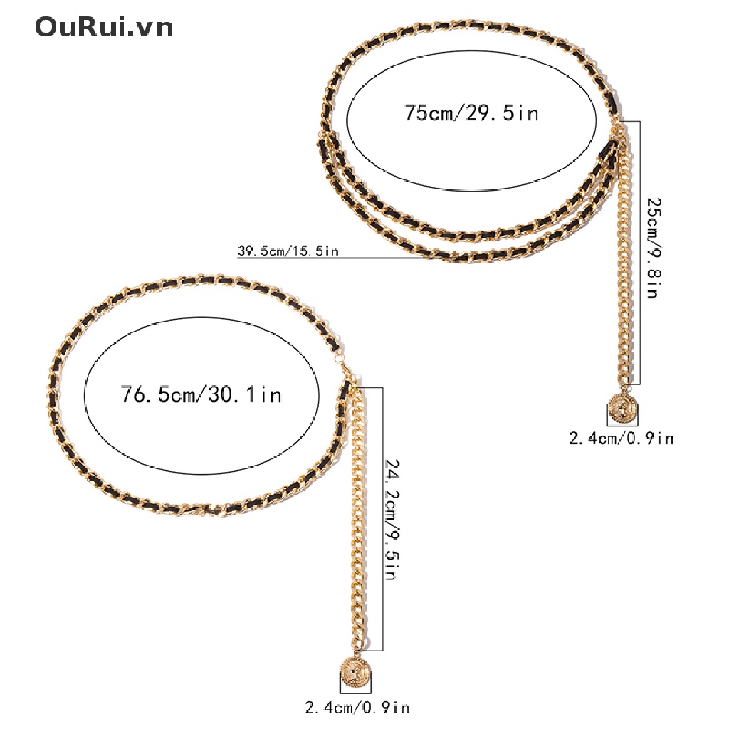 Thắt Lưng Một Lớp Phối Tua Rua Phong Cách Cổ Điển Thời Trang