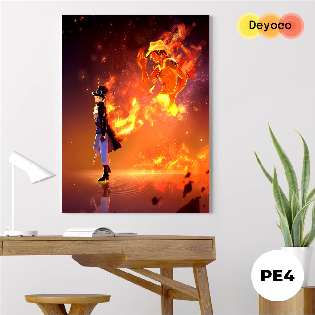 Tranh dán tường 3d,tranh one piece chất liệu Decal
