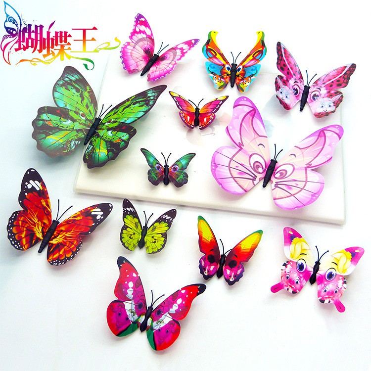 Set 12 Bướm 3D Dán Tường Trang Trí Nhà Cửa, Gắn Tủ Lạnh | BigBuy360 - bigbuy360.vn
