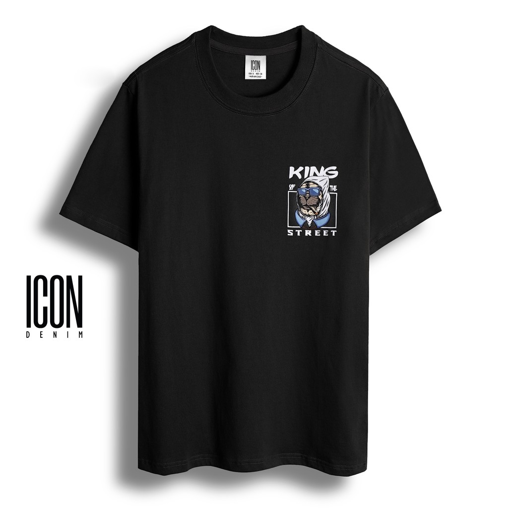 Áo Thun Nam, Áo Phông Nam Cổ Tròn ICON DENIM King Of The Street, Vải Cotton Co Giãn, Form Regular ATEC0002 160STORE