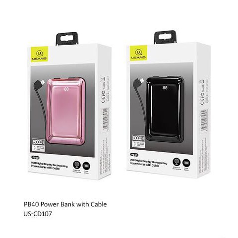 Pin sạc dự phòng Usam CD-107 8.000mAh chính hãng