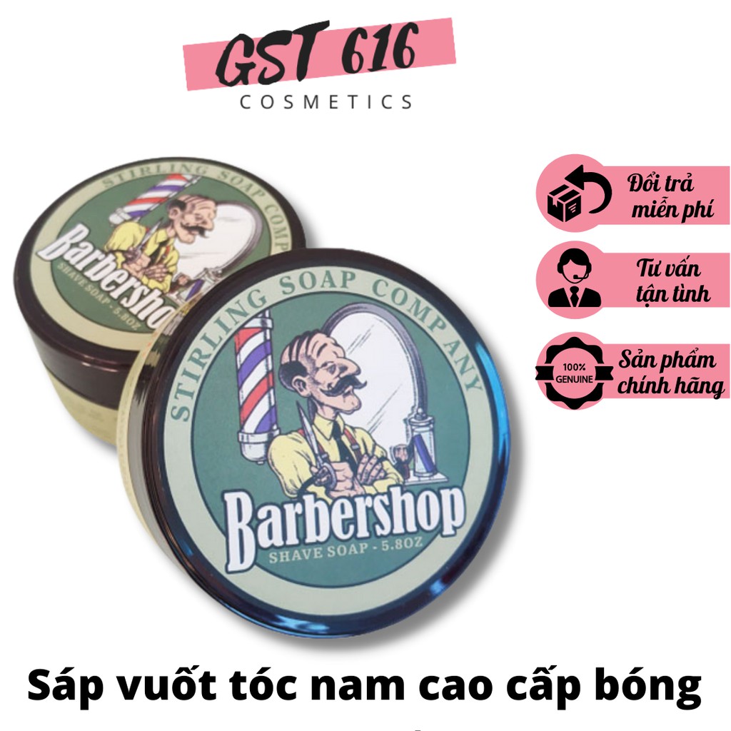 Sáp vuốt tóc nam tạo kiểu tóc cao cấp bóng mượt BarberShop Shave Soap 80gr