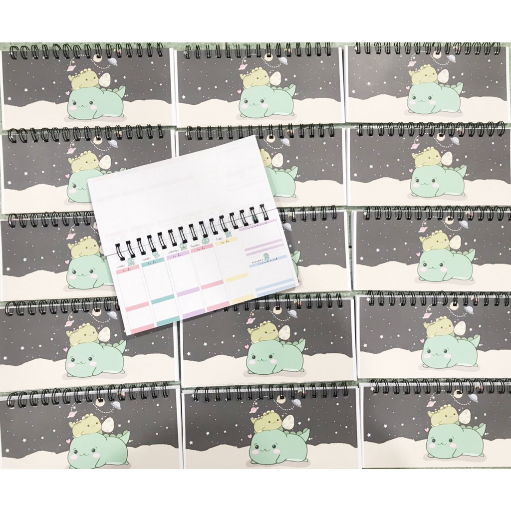 Sổ kế hoạch tuần khủng long WPI23 hoạt hình Weekly Planner 52 trang thần tượng idol