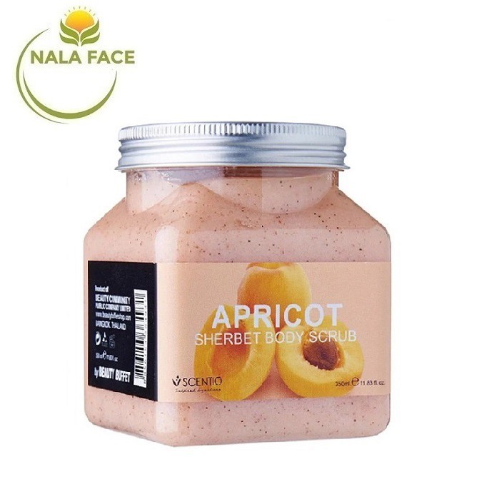 Tẩy da chết toàn thân chiết xuất Mơ Beauty Buffet Scentio Apricot 350ml ngăn ngừa lão hóa, cho da mềm mịn