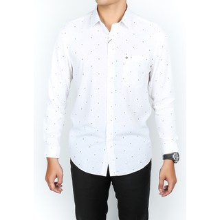 Áo sơ mi dài tay Owen Regularfit màu trắng họa tiết - AR91454DT