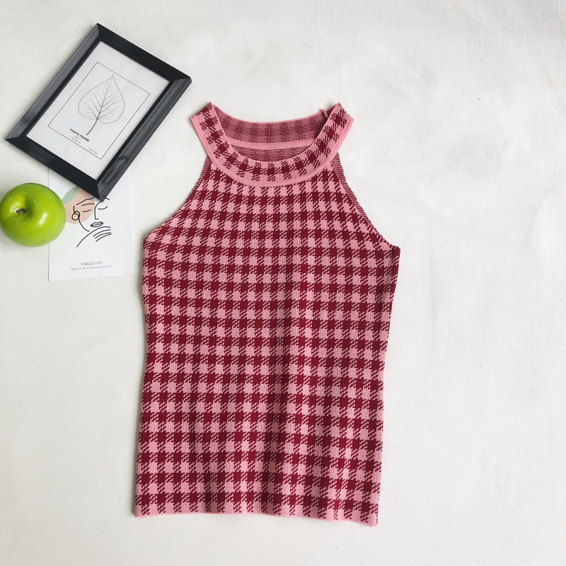 Áo Nữ Không Tay Họa Tiết Caro Thời Trang Quyến Rũ | BigBuy360 - bigbuy360.vn