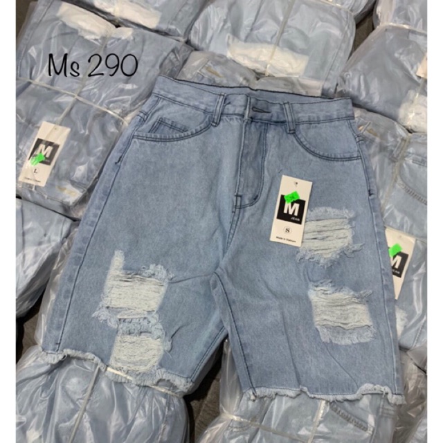 Quần jeans ngố rách