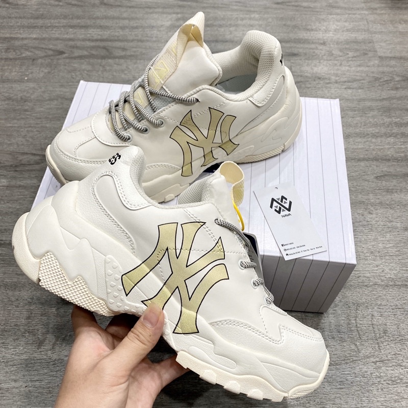 Giày Sneaker M.L.B NY vàng Giày thể thao độn chiều cao nam nữ