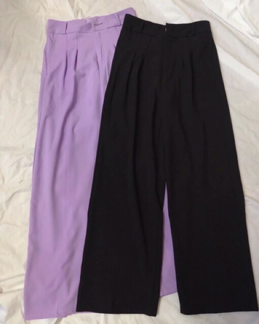 Quần culottes eo thon chất liệu tuyết mưa