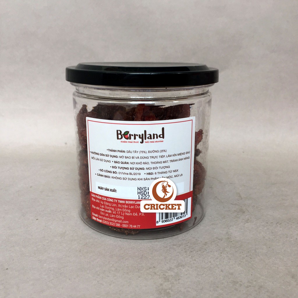 Dâu tây sấy dẻo BerryLand - Đặc sản Đà Lạt - 100% từ tự nhiên - Vafaco