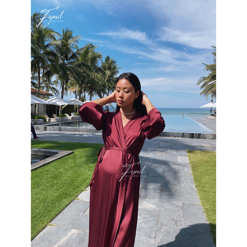 Áo choàng lụa dài FEPRIL Long Basic Kimono | BigBuy360 - bigbuy360.vn