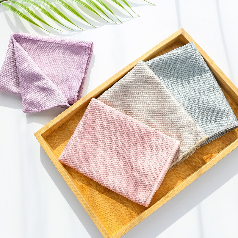 Khăn Lau Kính / Xe Hơi Hai Mặt Bằng Sợi Nhỏ Siêu Mịn Đa Năng Không Để Lại Dấu Vết