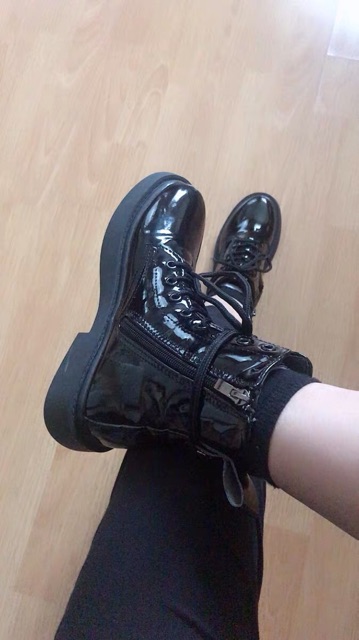 (Sẵn 39)✨ Bốt cao cổ có khoá cạnh da PU Ulzzang bóng cá linh lung linh nổi bật_ ảnh thật cuối | BigBuy360 - bigbuy360.vn