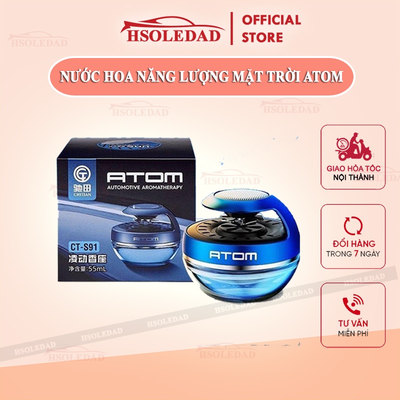 Nước Hoa Cao Cấp chạy năng lượng Mặt Trời Atom | Nước Hoa Để Taplo nội thất xe ô tô.